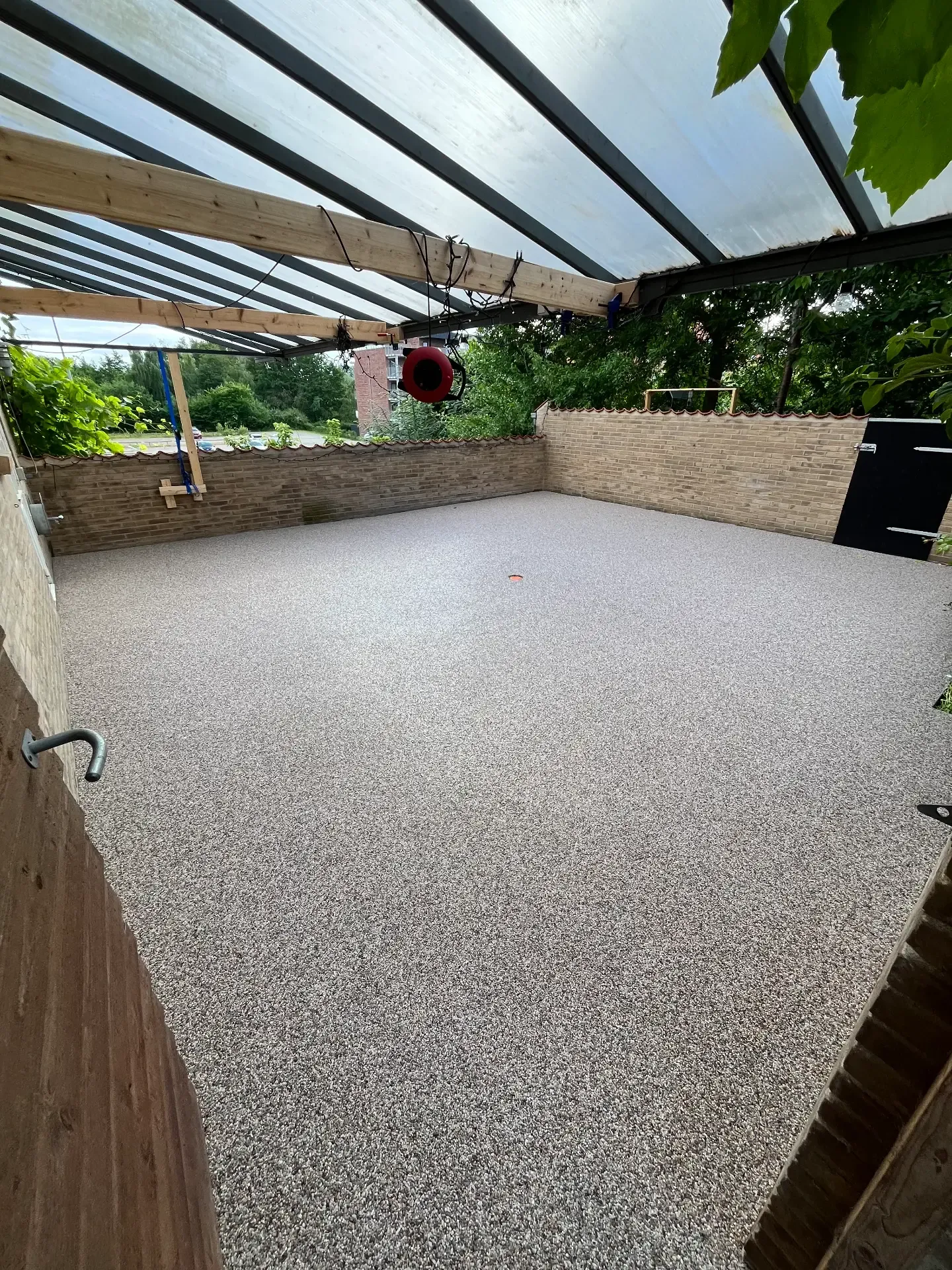 StoneCarpet-gulv under overdækket terrasse