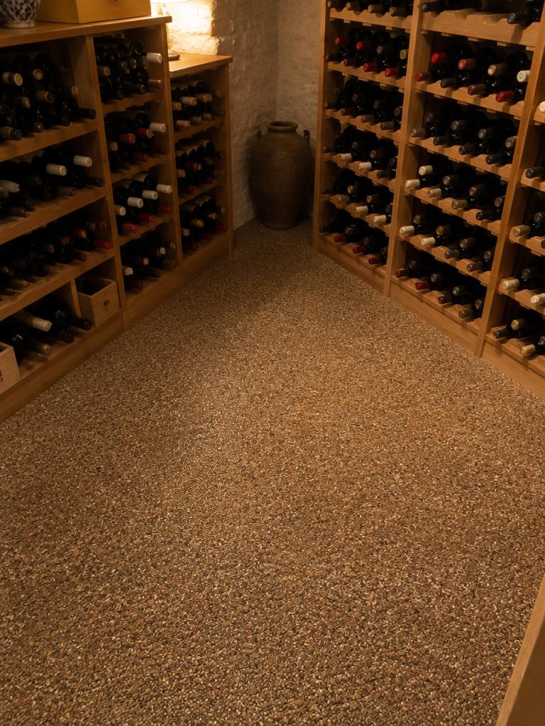 StoneCarpet-gulv i vinkælder